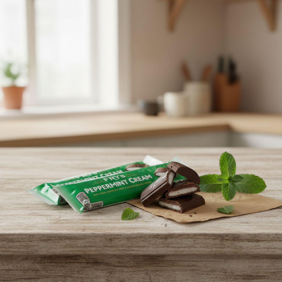 Μπάρες με Μαύρη Σοκολάτα και Κρέμα Μέντας Frys Dark Chocolate Peppermint Cream Bars