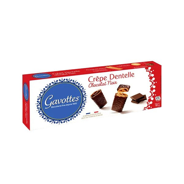 Μπισκότο Κρέπα με Μαύρη Σοκολάτα Gavottes Crepe Dentelle Chocolate Noir 90g