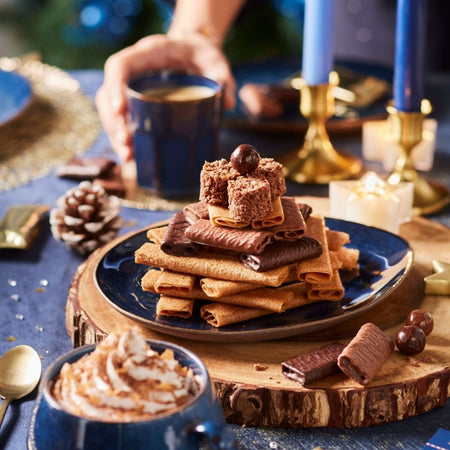 Μπισκότα Κρέπας Gavottes Crepe Dentelle Coeur Cacao and Noisette