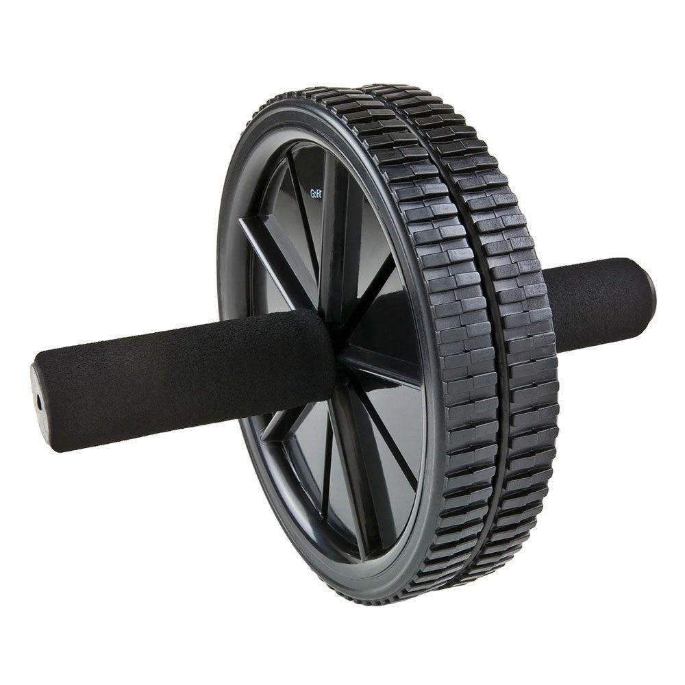 Ρόδα Κοιλιακών GoFit DEW Dual Abdominal Wheel 18,5cm x 26cm Μαύρο