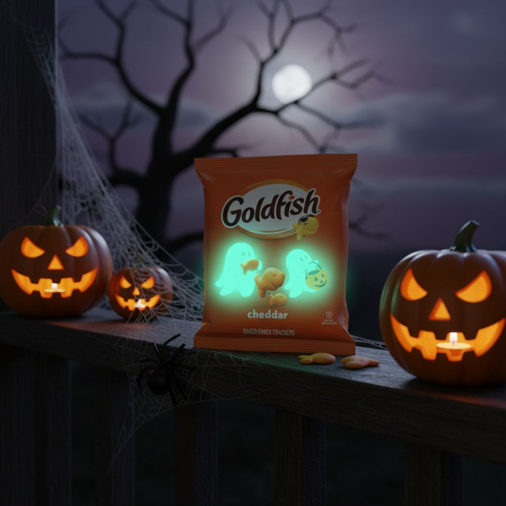 Αλμυρό Σνακ Halloween Pepperidge Farm Goldfish Cheddar Snack Glows in the Dark