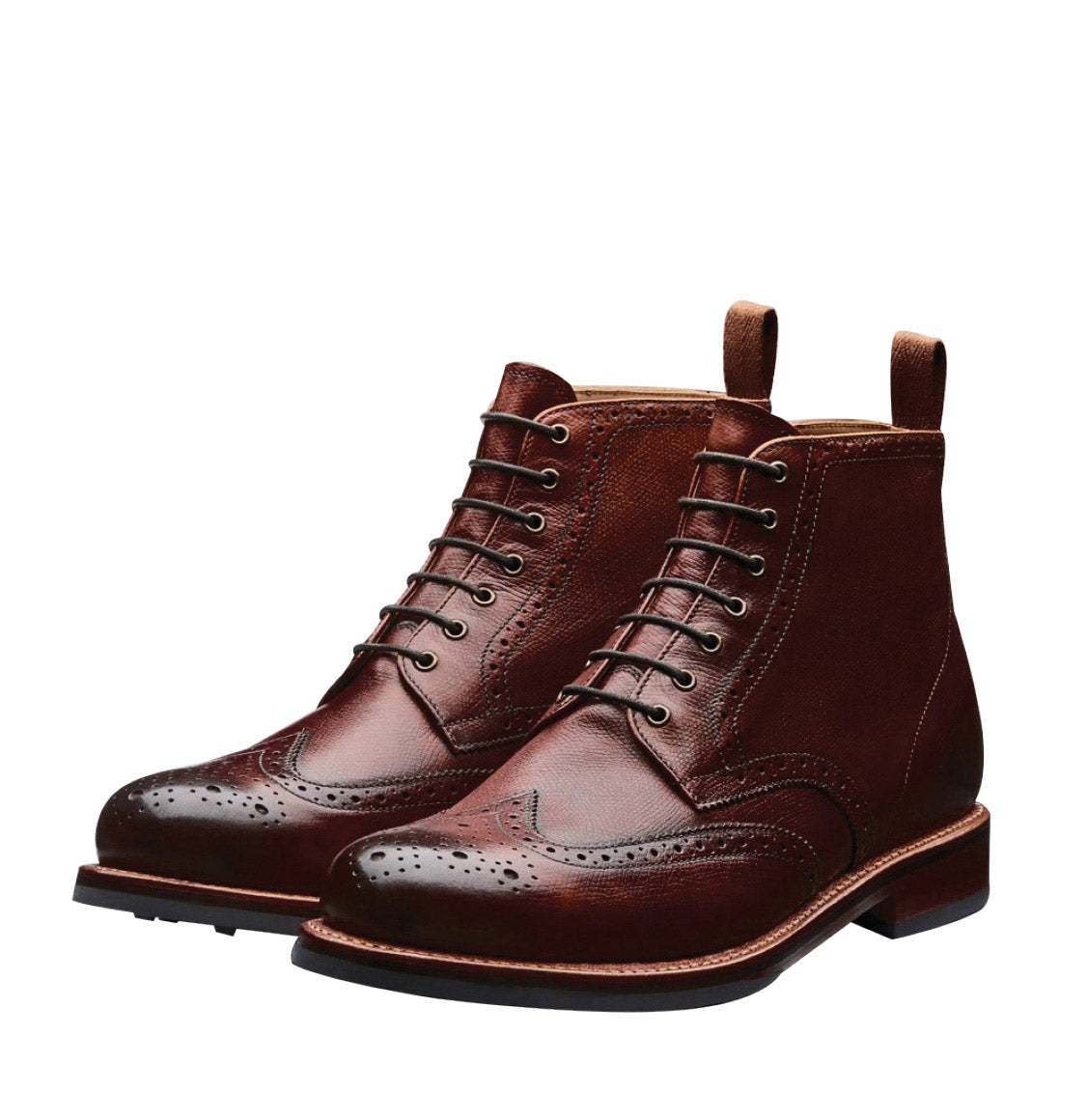 Grenson Sharp Brown Leather Brogue Boot