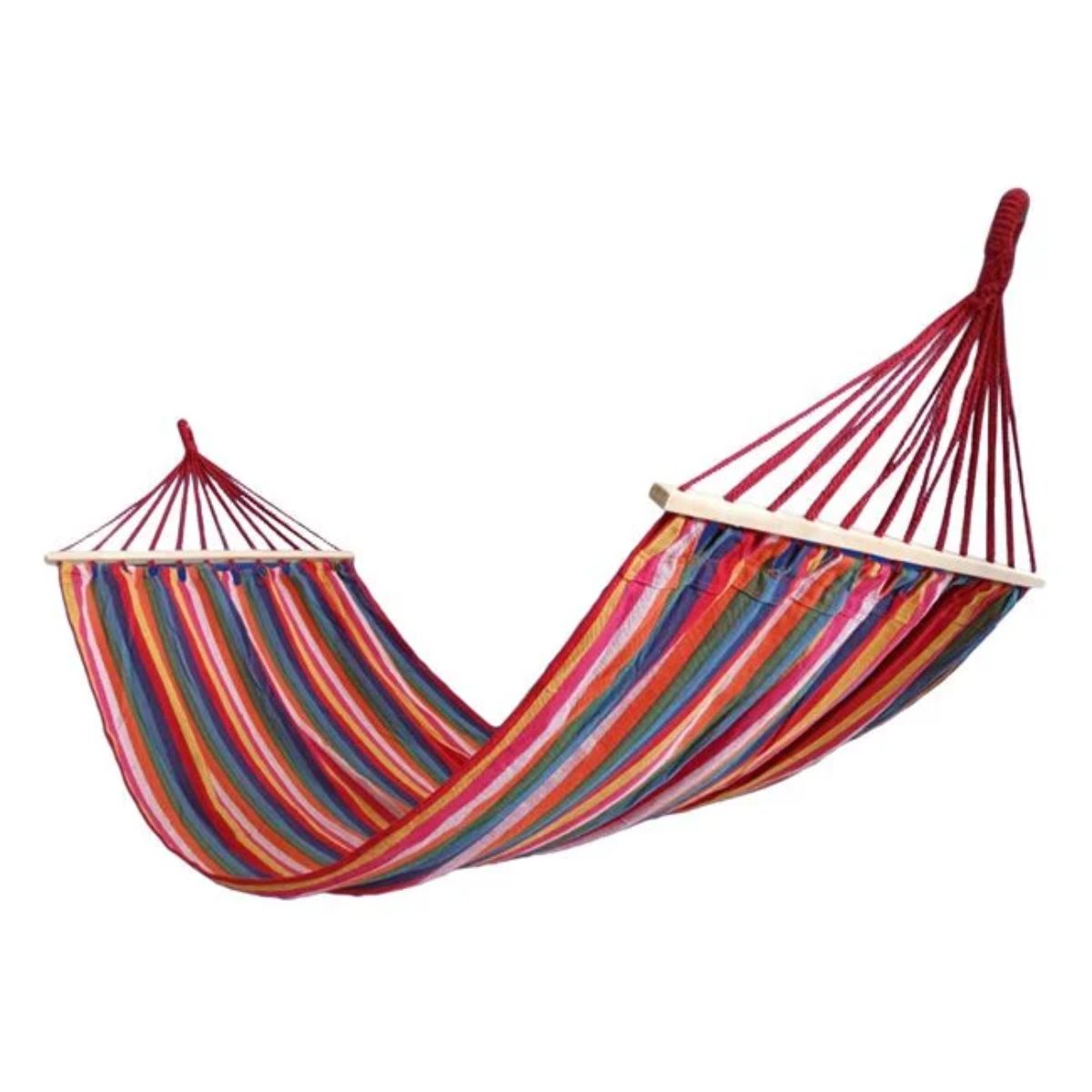 Αιώρα Διπλή Υφασμάτινη Ριγέ Ρετρό Obliq Hammock Double Fabric Striped Colored Retro Hanging