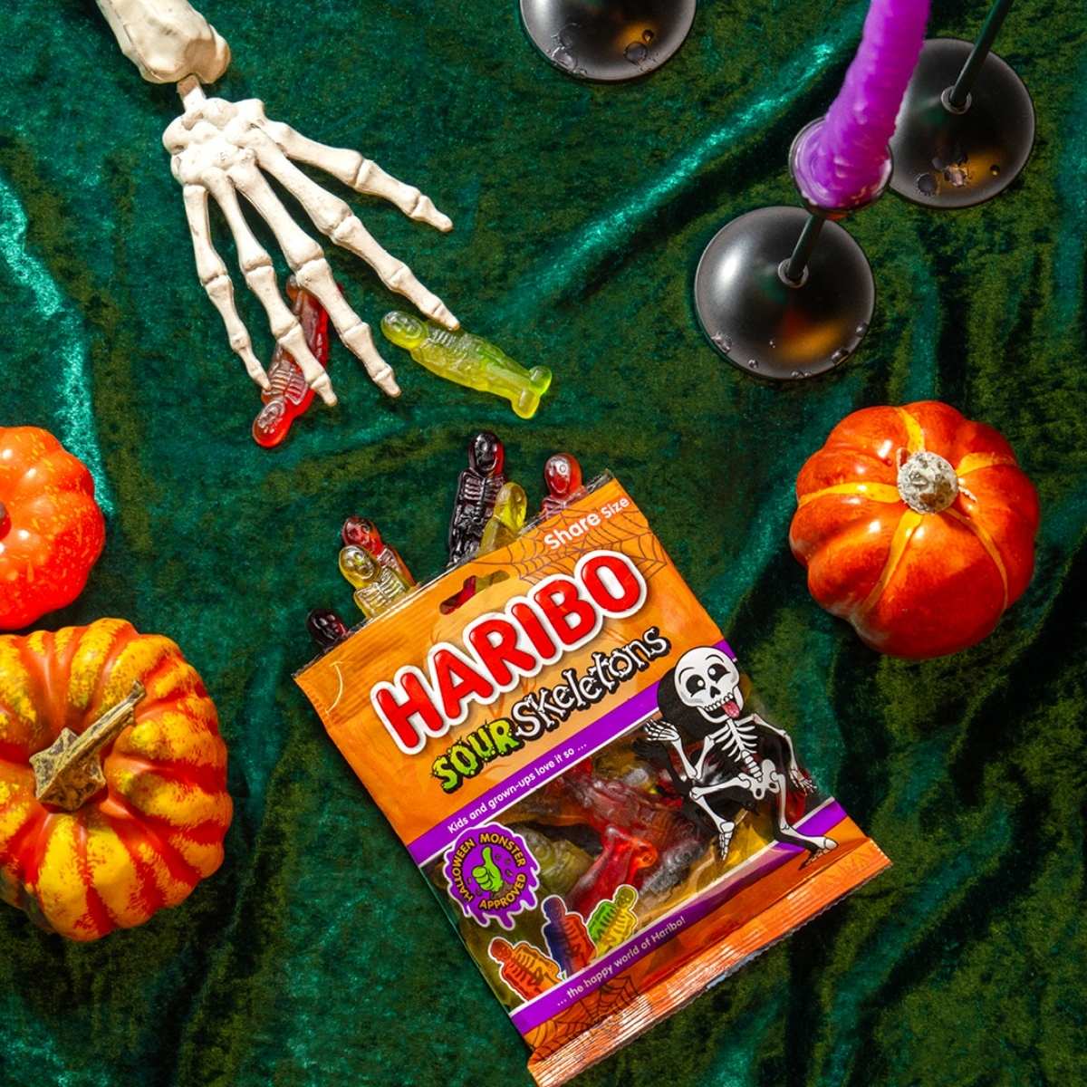 Ξινά Ζελεδάκια Χάλοουιν Haribo Sour Skeletons Halloween