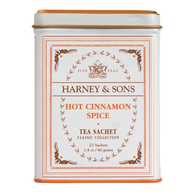 Harney And Sons Fine Teas Hot Cinnamon Spice Tea Tin Of 20 Sachets 40g