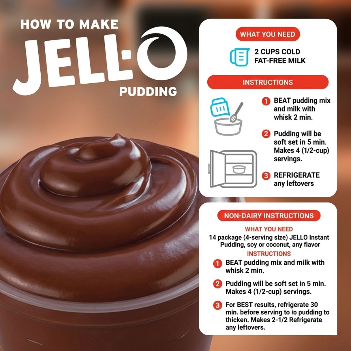 Κρέμα Στιγμής Σοκολάτα Jell-o Fat Free Chocolate Instant Pudding