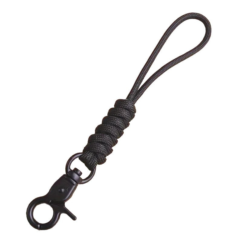 Μπρελόκ Keychain Halter Woven Rope Black 15cm