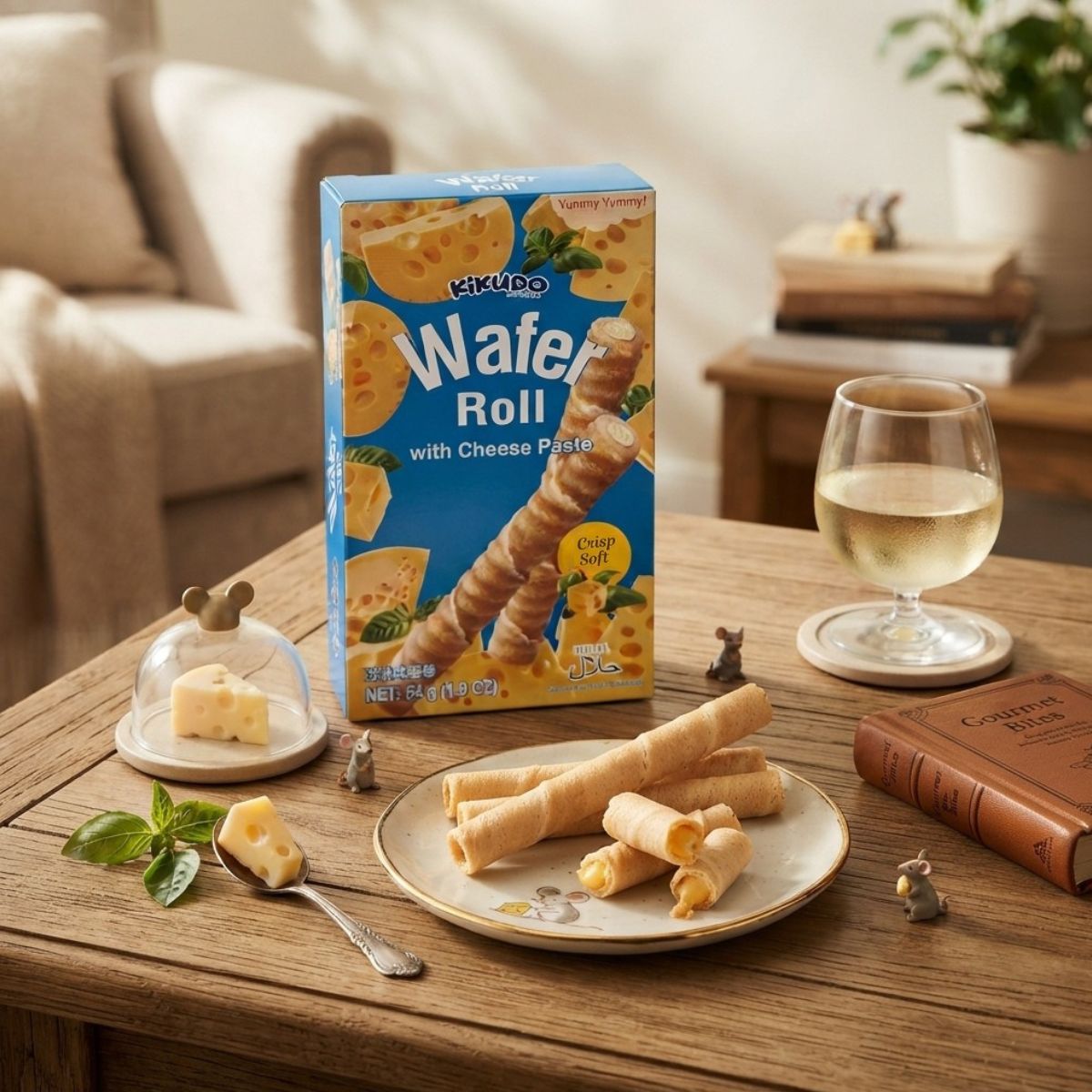 Πουράκια Αλμυρά με Τυρί Kikudo Wafer Roll with Cheese Paste