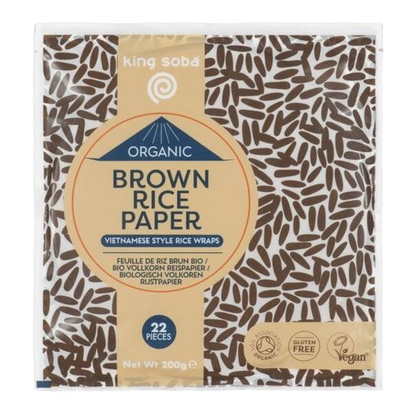 Φύλλα Καστανού Ρυζιού King Soba Organic Brown Rice Paper Wraps Gluten Free 200g