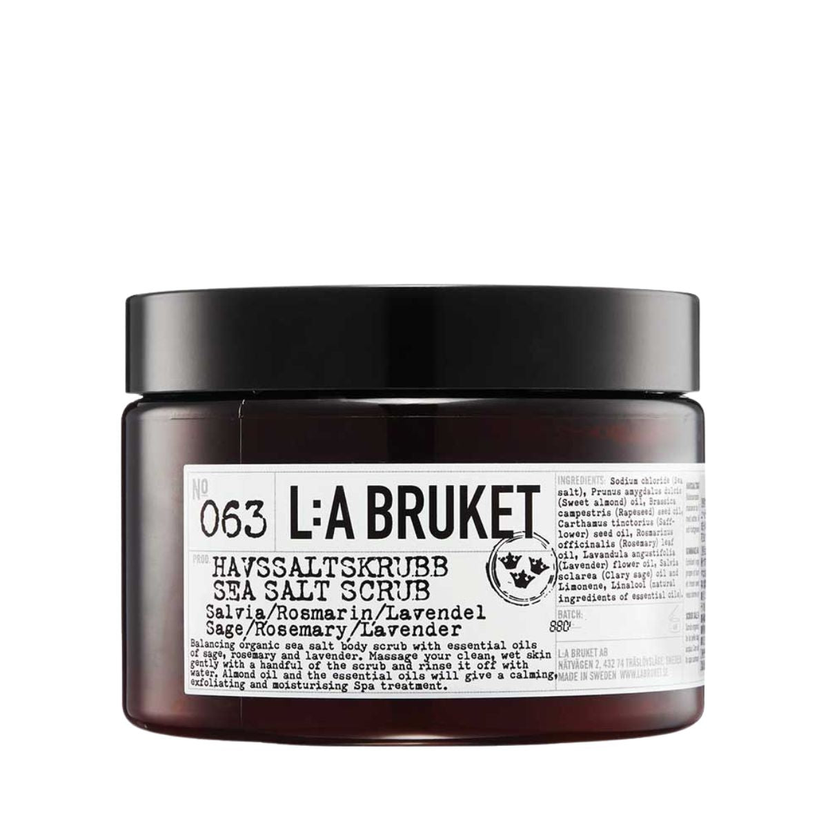 LA Bruket Sea Salt Body Scrub Sage Rosemary and Lavender