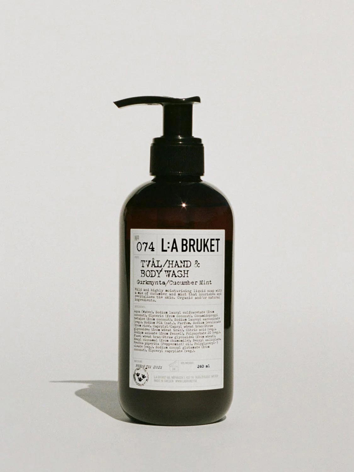 LA Bruket Hand and Body Wash Cucumber and Mint | B