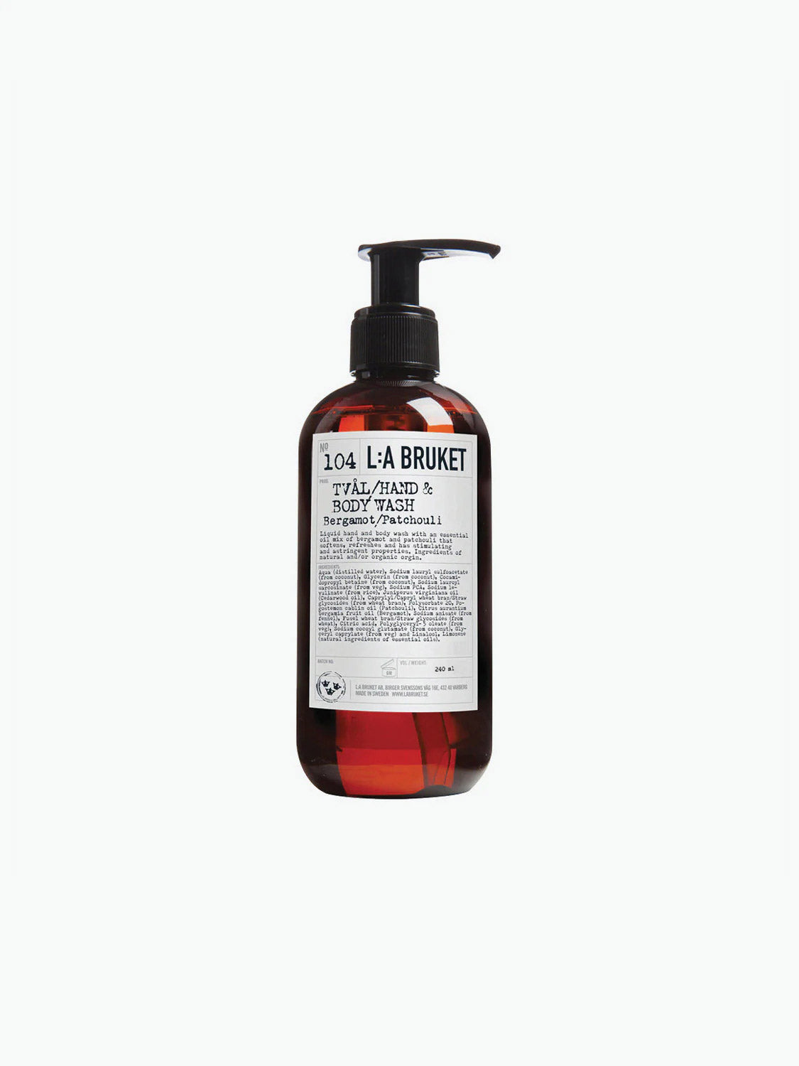LA Bruket Hand and Body Wash Bergamot and Patchouli | A