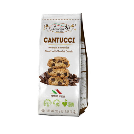 Μπισκότα Vegan Laurieri Cantucci Biscotti with Chocolate Chunks 200g