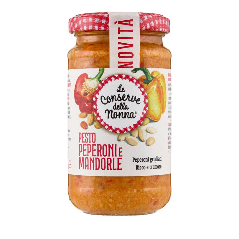Σάλτσα Πέστο απο Πιπεριές και Αμύγδαλα Le Conserve Della Nonna Pesto Peperoni e Mandorle