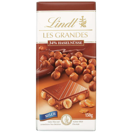 Lindt Les Grandes 34% Hazelnuts Milch 150g