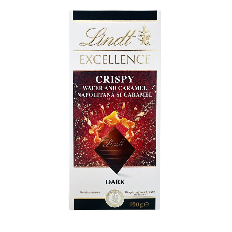 Σοκολάτα Υγείας με Καραμέλα Lindt Excellence Dark Chocolate Crispy Wafer and Caramel