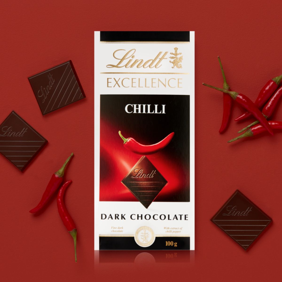 Σοκολάτα Υγείας με Τσίλι Lindt Excellence Chili Dark Chocolate