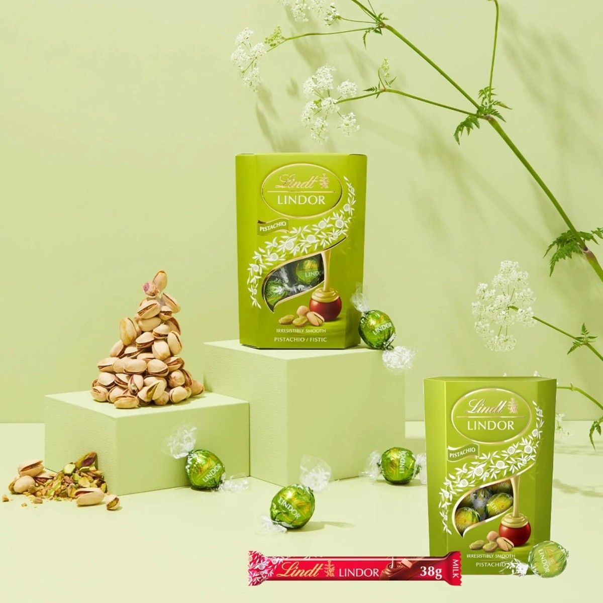 Σοκολατάκια Φυστίκι Lindt Lindor Pistachio