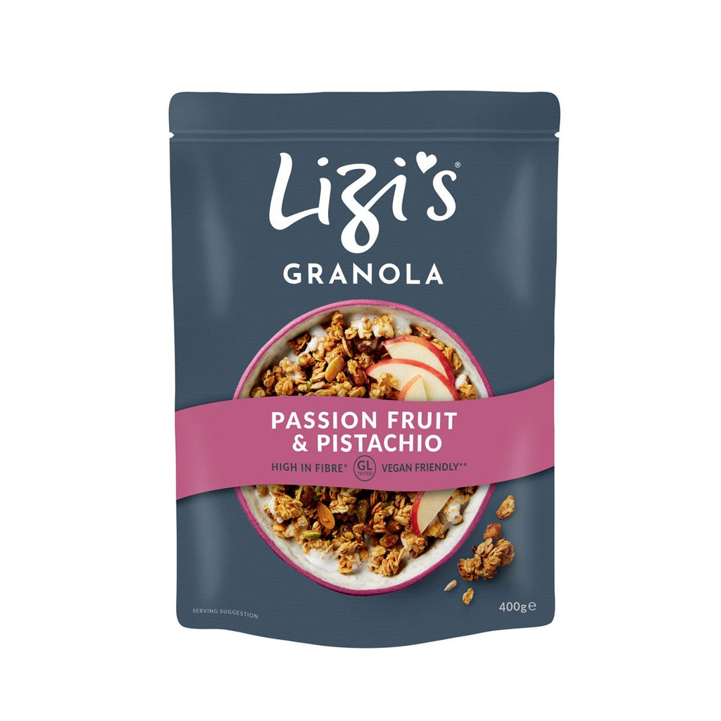 Lizis passion fruit and pistachio granola