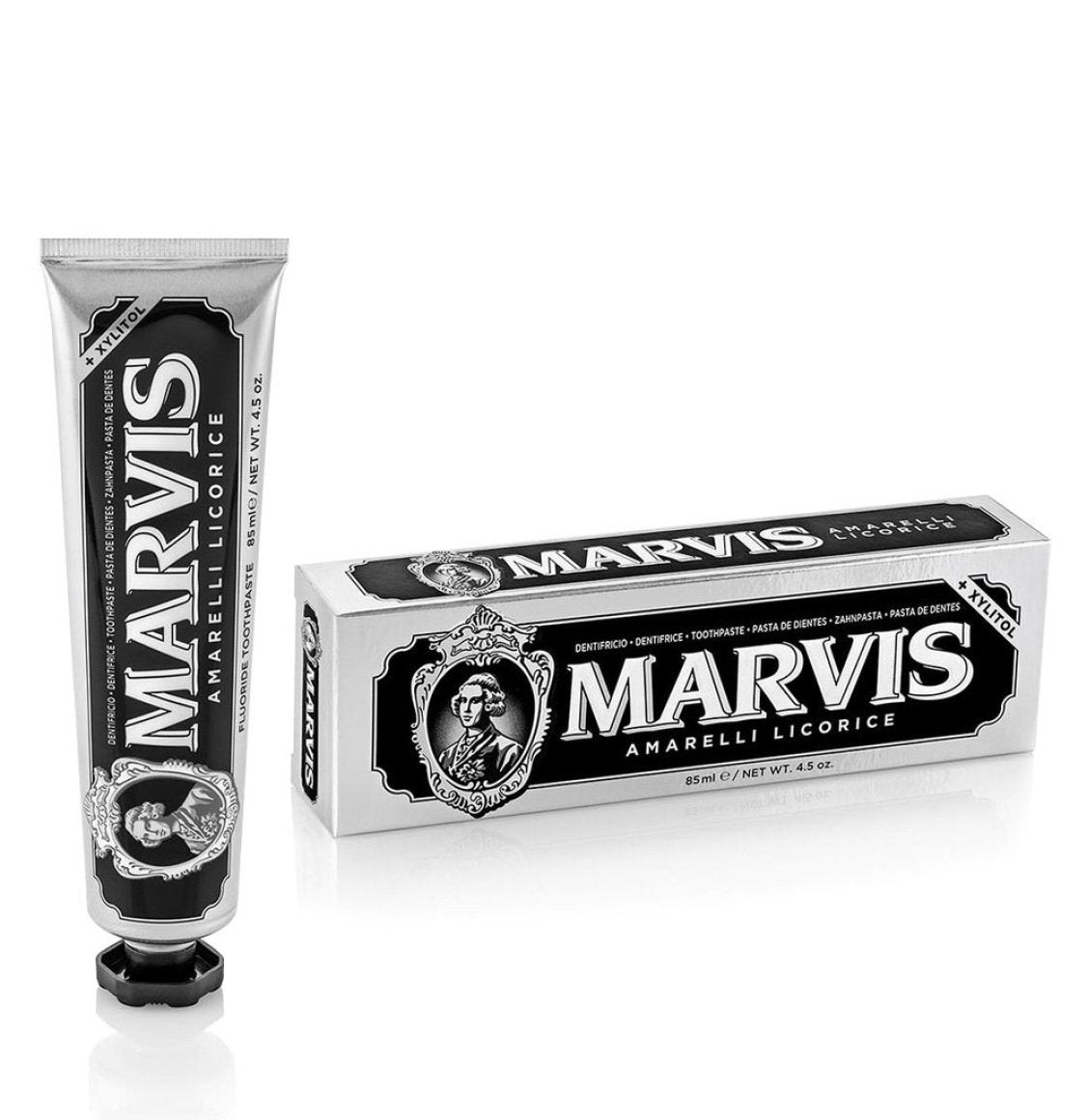 Οδοντόκρεμα Με Γλυκόριζα Μέντα Και Ξυλιτόλη Marvis Amarelli Liquorice Mint Toothpaste With Xylitol