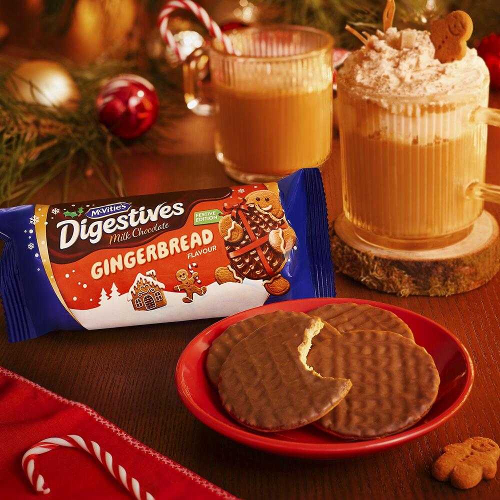 Χριστουγεννιάτικα Μπισκότα McVities Digestive Milk Chocolate Gingerbread Biscuits 266g