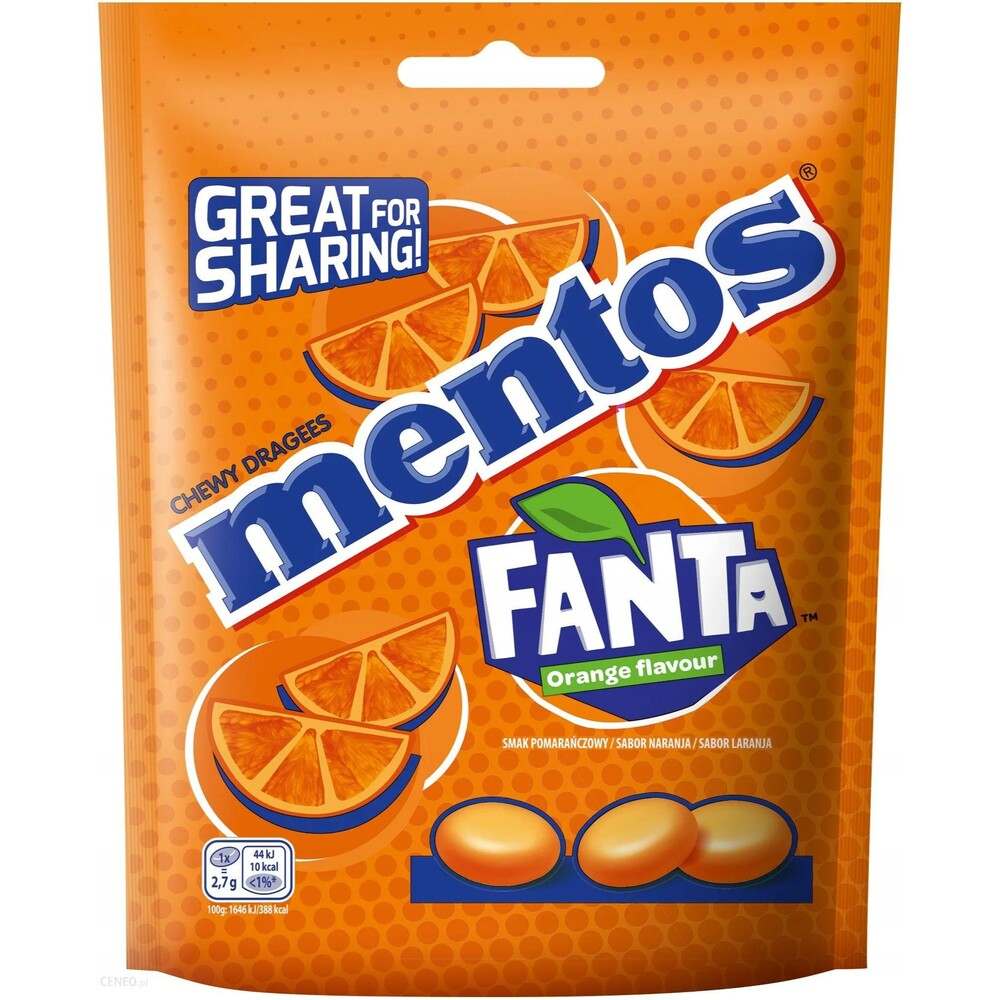 Καραμέλες Mentos Drops Limited Edition Fanta Orange Flavour 160g