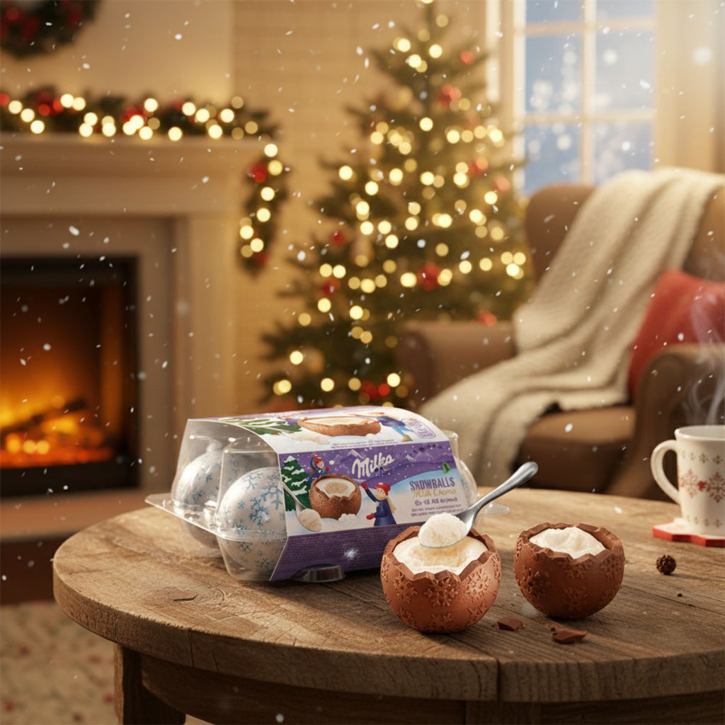 Χριστουγεννιάτικα Σοκολατάκια Milka Snowballs Milchcreme