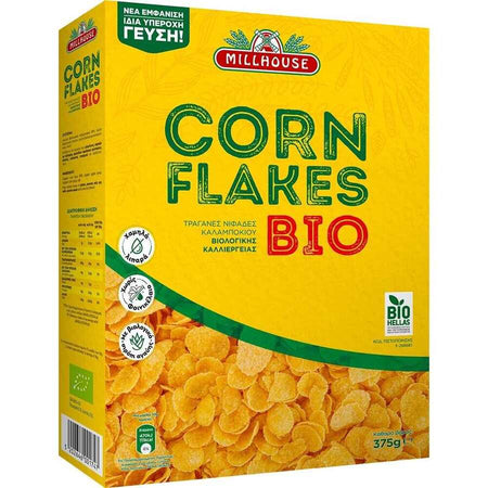 Νιφάδες Καλαμποκιού Βιολογικές Millhouse Corn Flakes Bio 375g