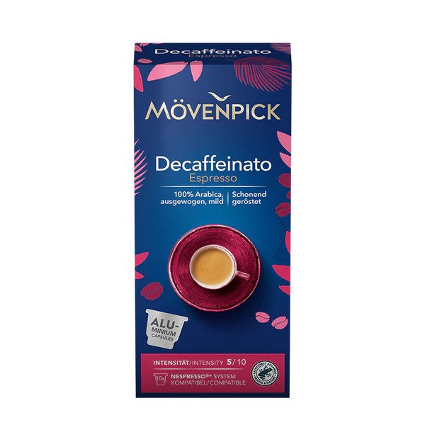 Movenpick Κάψουλες Espresso Decaffeinato Συμβατές Με Μηχανή Nespresso 10caps 57g-A