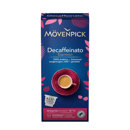 Movenpick Κάψουλες Espresso Decaffeinato Συμβατές Με Μηχανή Nespresso 10caps 57g-A