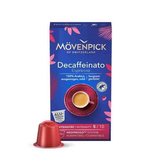 Movenpick Κάψουλες Espresso Decaffeinato Συμβατές Με Μηχανή Nespresso 10caps 57g-B