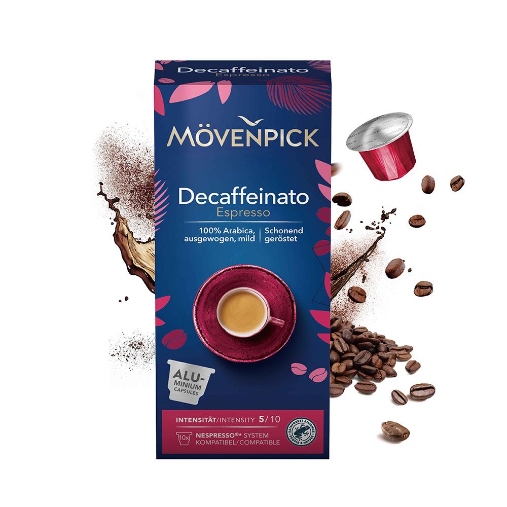 Movenpick Κάψουλες Espresso Decaffeinato Συμβατές Με Μηχανή Nespresso 10caps 57g-C