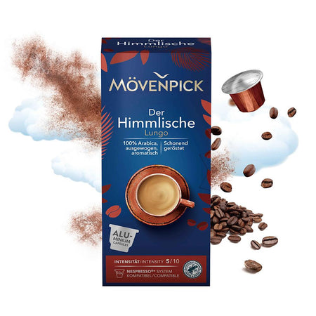 Movenpick Κάψουλες Espresso Der Himmlische Lungo Συμβατές Με Μηχανή Nespresso 10caps 57g-C