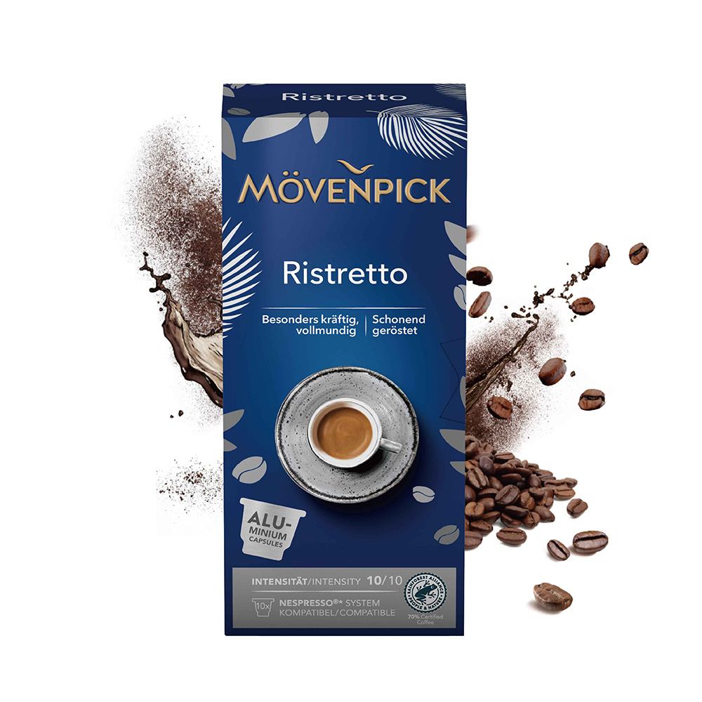 Movenpick Κάψουλες Espresso Ristretto Συμβατές Με Μηχανή Nespresso 10caps 57g