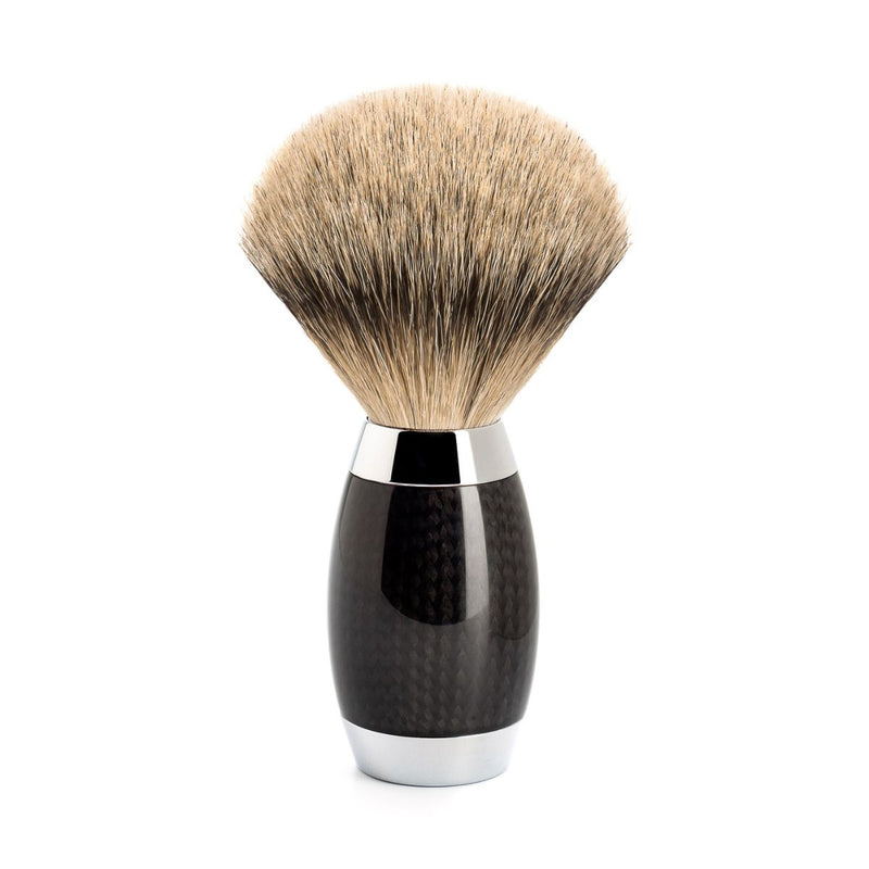 Πινέλο Ξυρίσματος Muhle Edition Με Γνήσια Τρίχα Ασβού Silvertip Badger Carbon Brush