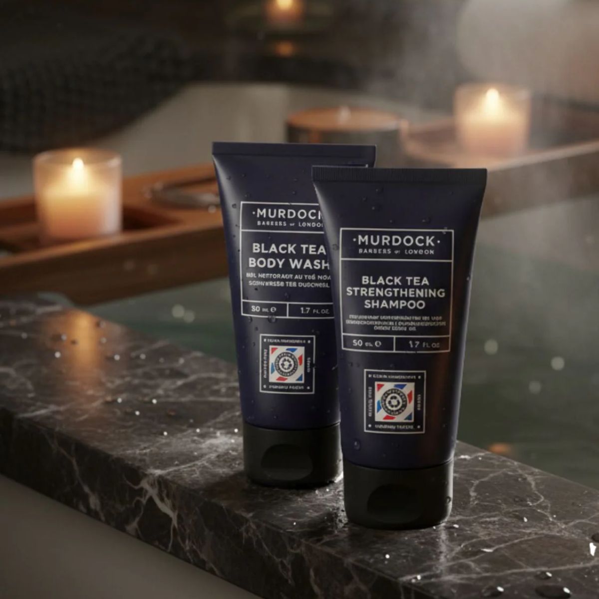 Murdock London Black Tea Body Wash Shampoo Travel Size