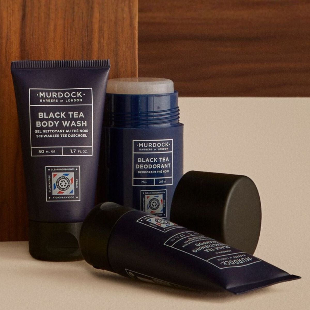 Murdock London Black Tea Body Wash Shampoo Travel Size