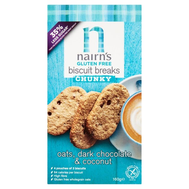 Μπισκότα Βρώμης Nairn's Dark Chocolate And Coconut Chunky Oat Biscuit Breaks 160g