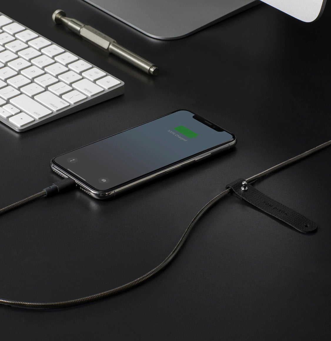 Καλώδιο Φόρτισης Native Union Tom Dixon Coil Cable Lighting Brushed Black