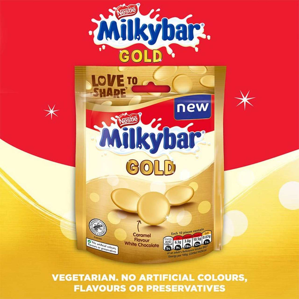 Nestle Milkybar Buttons Gold Caramel White Chocolate Sharing Bag 86g-C