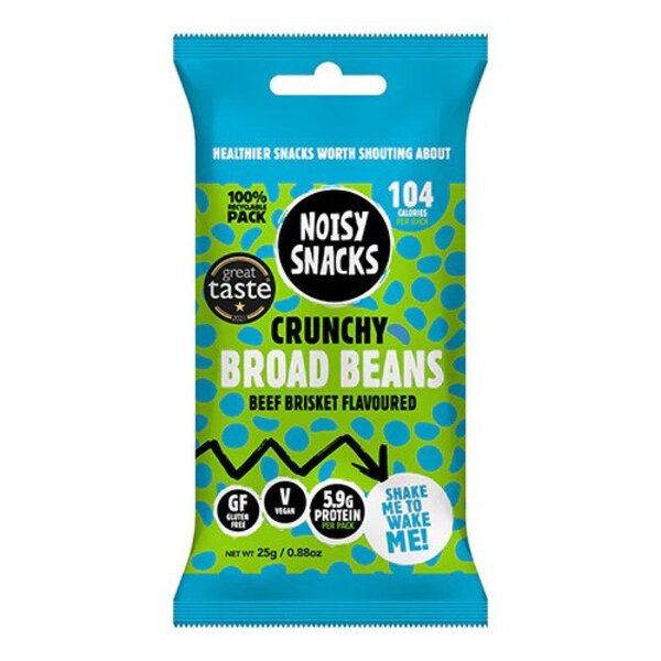 Noisy Snacks Coated Broad Beans Beef Brisket Flavoured 25g-A