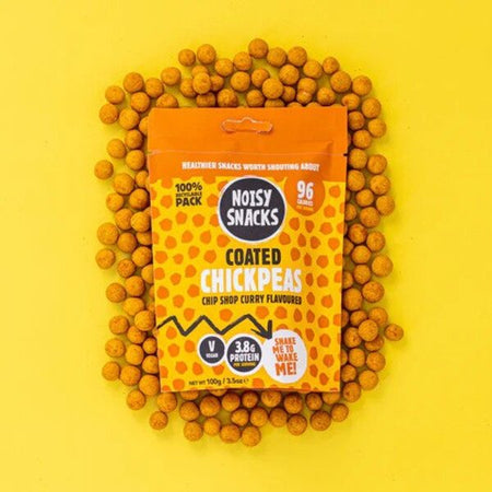 Noisy Snacks Coated Chickpeas Chip Shop Curry Flavoured 100g-B