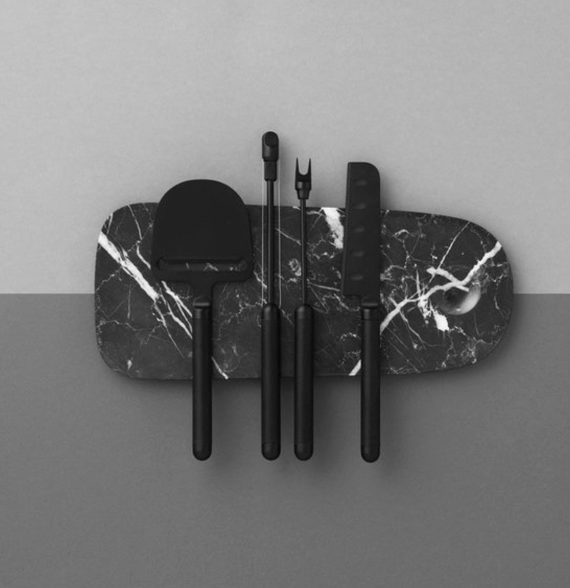 Normann Copenhagen Pebble Cheese Fork Black