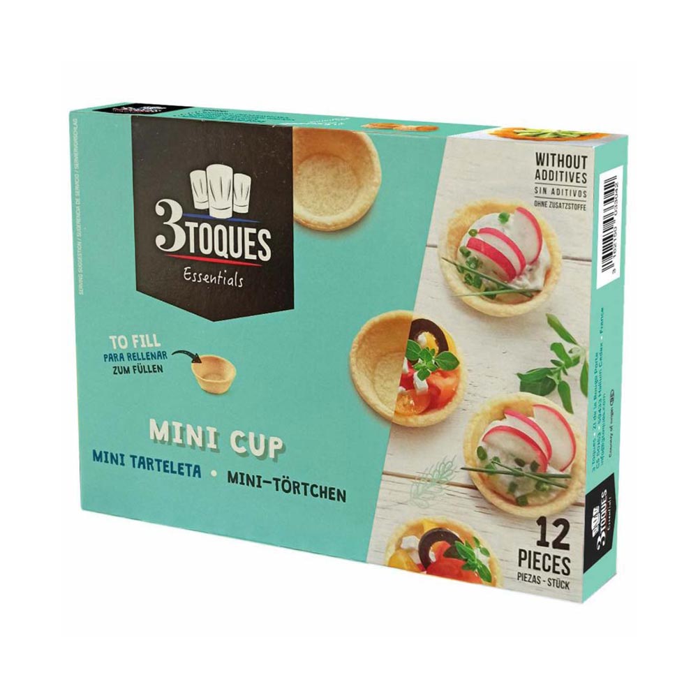 Καναπεδάκια Βάση Σφολιάτας Φωλιά 3 Toques Mini Cups 12 Pieces