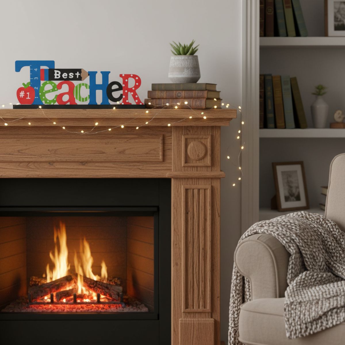 Ξύλινη Διακοσμητικό Best Teacher Wooden Sign