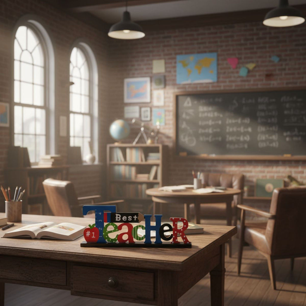 Ξύλινη Διακοσμητικό Best Teacher Wooden Sign