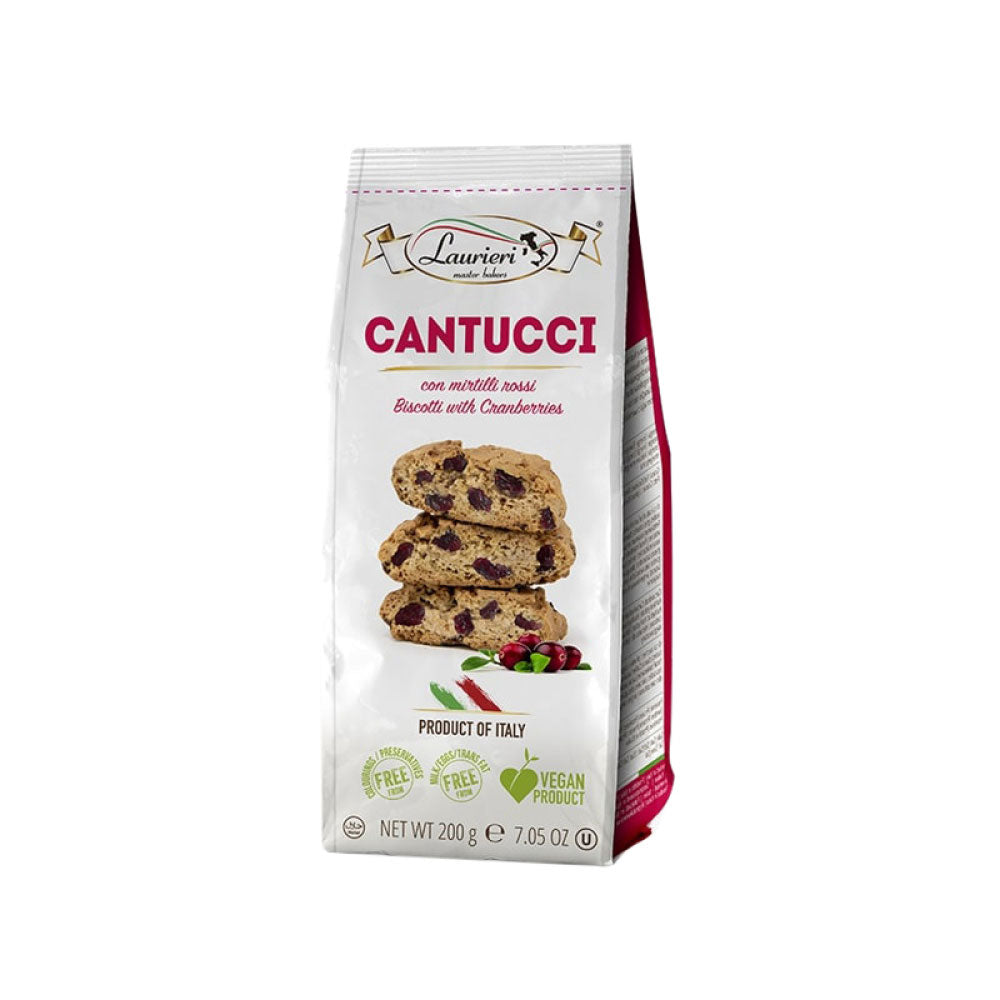 Μπισκότα Vegan Laurieri Cantucci Biscotti with Cranberries 200g