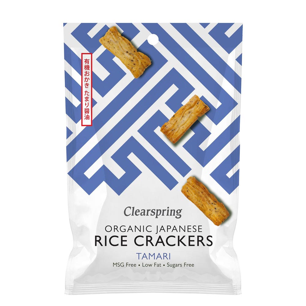 Κράκερ Ρυζιού Βιολογικά Clearspring Organic Japanese Rice Crackers Tamari 50g