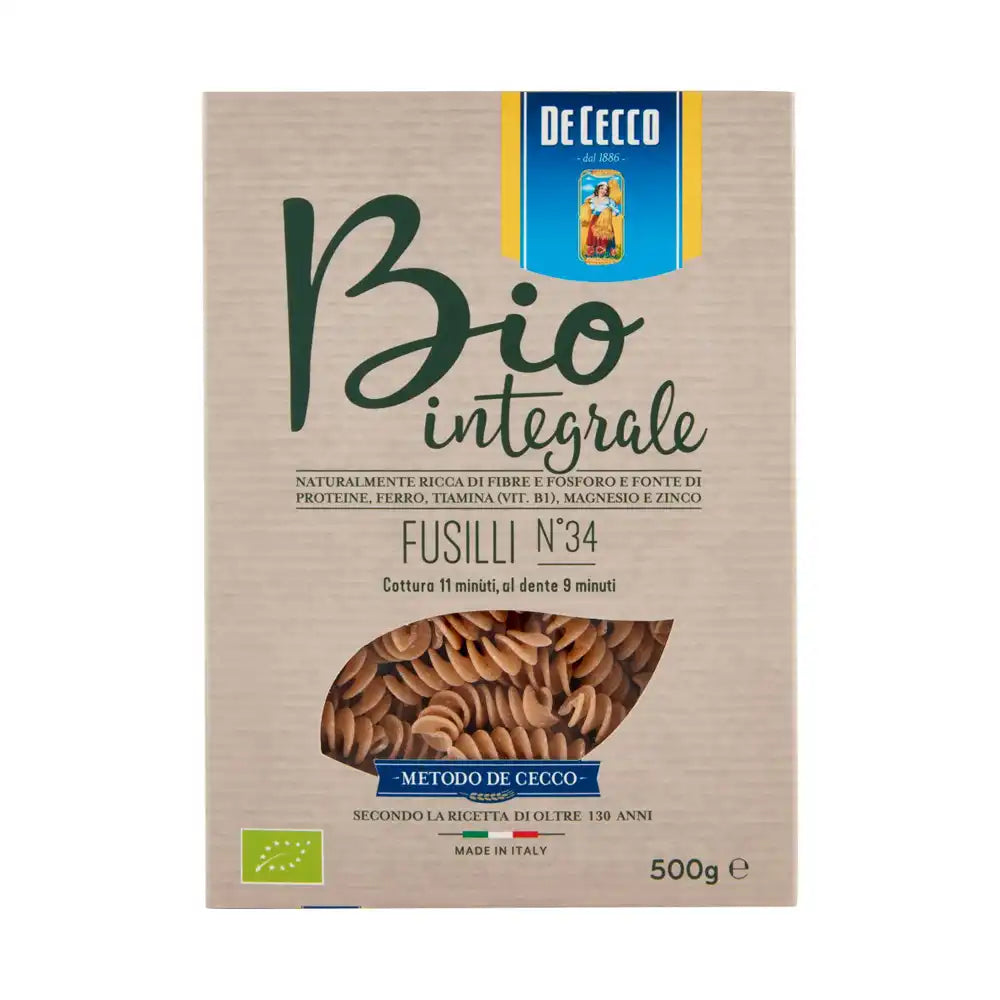 De Cecco No 34 Fusilli Bio Integrale 500g