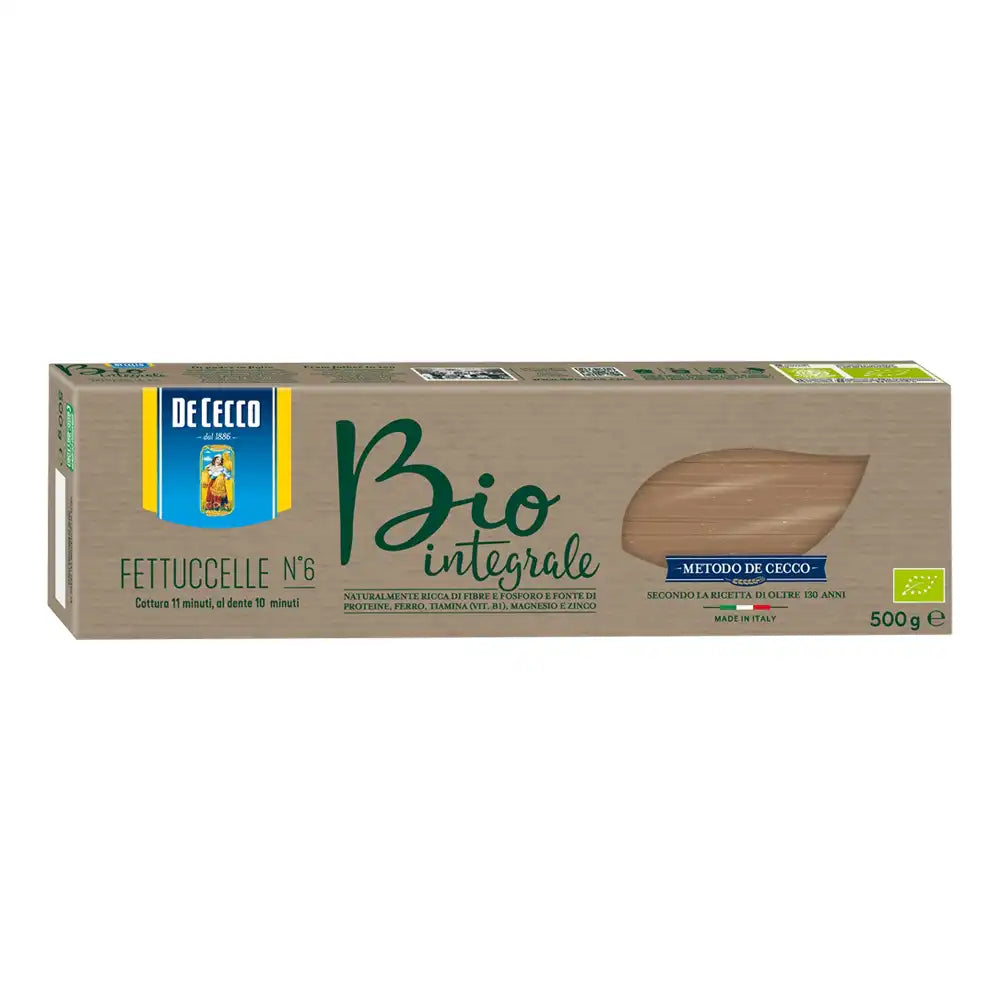 De Cecco No 6 Fettuccelle Bio Integrale 500g